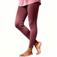 thumbnail image 2 of WAGUTH Women's Thermal Long Johns Pants Elastic High‑Waist Thickened Fleece‑Lined Thermal Underwear Soft Fitted Winter Base Layer Bottoms for Fall Cold Weather, 2 of 6