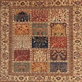 thumbnail image 1 of Ahgly Company Machine Washable Indoor Square Abstract Saffron Red Area Rugs, 8' Square, 1 of 7