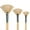 Wood Color, variant on Artist Fan Paint Brush Set, 3PC Medium Stiff Animal Bristle Natural Hair Anti-Shedding Brush Tips, Long Wooden Handle for Comfortable Holding, Great for Acrylic Oil Painting