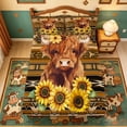 thumbnail image 5 of meiyoeat rustic Aztec Highland Cow Bed Sheets,Western Farm Print Full Size Sheets,4-Piece,1 Flat Sheet,1 Fitted Sheet and 2 Pillowcases, 5 of 6