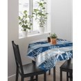 thumbnail image 4 of Navy Blue Coastal Beach Suqare Tablecloth - 60 x 60 Inch, Nautical Starfish Coral Vintage Wooden Waterproof & StainResistant Tablecloth, Washable Oil-proof Table Cover for Dining/Party/Wedding/Buffet, 4 of 9