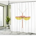 thumbnail image 4 of Ambesonne Tropical Shower Curtain, Cartoon Colorful Mantis, 69"Wx84"L, Mustard Dark Pink and Blue, 4 of 4