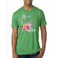 thumbnail image 1 of Wild Bobby, Cute Hearts and Flowers Blessed, Inspirational/Christian, Men Premium Tri Blend Tee, Envy, Small, 1 of 3