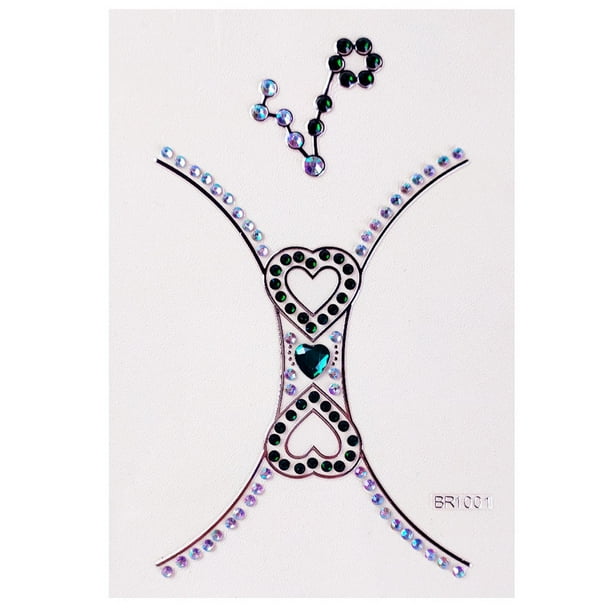 Pegatinas de tatuaje, tatuaje temporal para hombres, mujeres y adultos, pegatinas de taladro para el pecho, tatuajes corporales, pegatinas de resina acrílica de diamantes de colores, pegatinas para el
