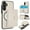 White, variant on for Samsung Galaxy S24 FE Case, Compatible with MagSafe, Detachable Magnetic Wallet Case with PU Leather Kickstand Card Slots Shockproof Protection 2 In 1 Function Case for Galaxy S24 FE, Black