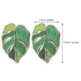 thumbnail image 2 of 1 Pair Women Leaf Shape Alloy Earring Women Earrings Ear Studs Ear Accessories------Product code 72373, 2 of 3