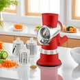 thumbnail image 3 of Rotary Cheese Grater, Kitchen Mandoline Vegetable Slicer with 3 Interchangeable Blades, Easy to Clean Grater for Fruit, Vegetables, Nuts, 3 of 7