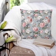 thumbnail image 3 of Pillow Covers 16x16 Set of 2, Vintage Spring Floral Throw Pillow Covers Decorative Couch Cushion Cover, Summer Botanical Watercolor Microfiber Soft Square Pillowcases for Bedroom Living Room Sofa, 3 of 7