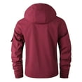 thumbnail image 4 of FYEGRE Veste Texturée Décontractée pour Hommes Automne Hiver Sports de Plein Air avec Multiples Poches pour Usage Quotidien Rouge XXXXXL, 4 of 4