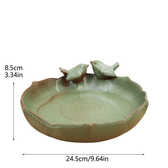 JJKBVCLO Bird Bath For Outside On Ground Ceramic Birds Bath Bowl Handmade Ground Bird Feeders And Birdbath For Outdoors For Outdoors Garden Tabletop Balcony And