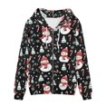 thumbnail image 4 of DISNIMO Christmas Hoodies Snowman Snowflake Printed Jacket Coat Long Sleeve Hooded Sweatshirts Trendy Hoodies Fall Outfits, XS, 4 of 5
