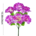 thumbnail image 2 of Mecorevxz 7 Heads Silk Rose Bouquet Artificial Flowers Mini Rose for DIY Wedding Bouquets Centerpieces,Valentines Day(Purple), 2 of 8