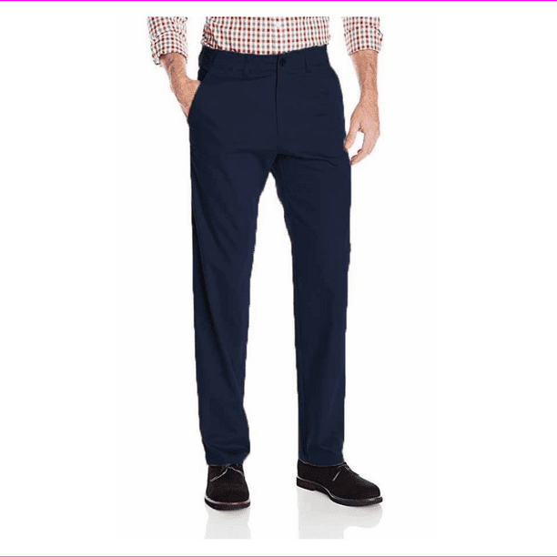 IZOD - Izod Men's Performance stretch Comfort Flex waistband Dress Pants 40X30/Sea Navy