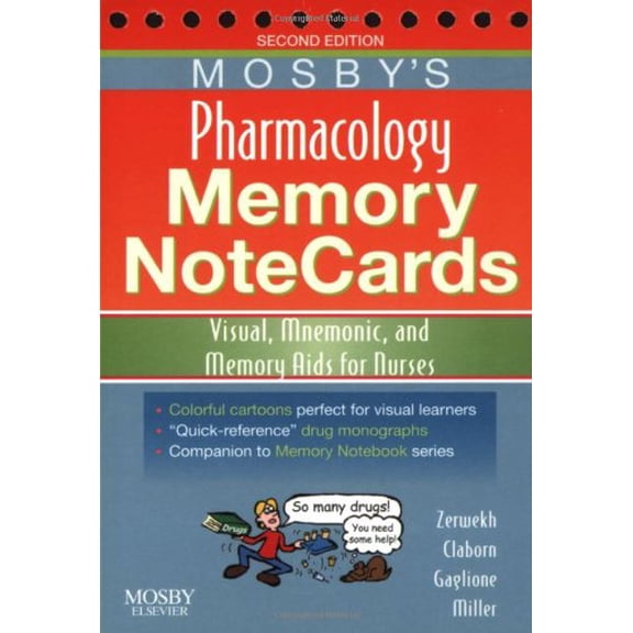 Pre-Owned Mosby's Pharmacology Memory NoteCards: Visual, Mnemonic, and Memory Aids for Nurses Paperback