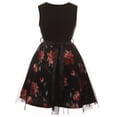 thumbnail image 3 of Big Girls 2 Pieces Set Floral Bolero Jacket Holiday Party Flower Girl Dress Black 10 (2J1K47S), 3 of 5