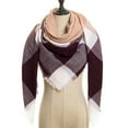 thumbnail image 1 of Womens Warm Scarf Square Shawls Infinity Scarves Stripe Plaid Rough Surface，14#, 1 of 4