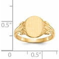 thumbnail image 5 of 14K Yellow Gold 10.0X8.0mm Open Back Signet Ring (Size 6) Made In United States rs195, 5 of 5