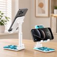thumbnail image 4 of WIRESTER White Foldable Phone Stand for Desk, Adjustable Portable Cell Phone Holder for iPhone 17, 16, 15, 14 and Android Smartphones - Ocean Sea Turtles, 4 of 6