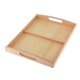 thumbnail image 5 of Bandeja de madera Montessori para juegos de mesa, dos compartimentos, caja de arena sin pintar, bandeja para arena Montessori para aprendizaje, 5 of 9