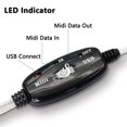 thumbnail image 3 of Adaptateur de Câble MIDI USB, Type A Mâle vers MIDI Din 5 Broches Interface avec Indicateur LED pour Clavier Musical, 3 of 5