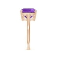 thumbnail image 2 of ANGARA Natural Classic Solitaire Cushion 3.65 ct Amethyst Cocktail Ring in 14K Rose Gold for Women (Size-10mm) | February Birthstone, Anniversary, Jewelry Gift for Women | Natural Amethyst Ring, 2 of 9