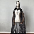 thumbnail image 3 of Yvsxxv 1Pc Black Lace Formal Hooded Cloak Versatile Shawl Veil for Women, 3 of 7