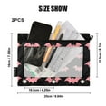 thumbnail image 3 of Pink Bats Silhouette 2 Pack Pencil Pouch for 3 Ring Binder Smooth Zipper Folders with Pockets Clear Window Pencil Case, 3 of 6