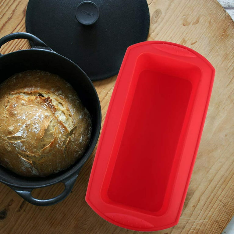 Wovilon Silicone Mini Bread and Loaf Pans, Non-Stick Loaf Pans - Just Out! Flexible Silicone Baking Molds for Homemade Breads, Cakes, Meatloaf