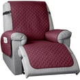 thumbnail image 1 of Non-Slip Recliner Chair Cover Sofa Slipcover, Pet Cover for Large Recliner with Elastic Straps, Washable Chair Seat Cover Recliner Chair Furniture Protector (28'' Oversized, Wine), 1 of 6