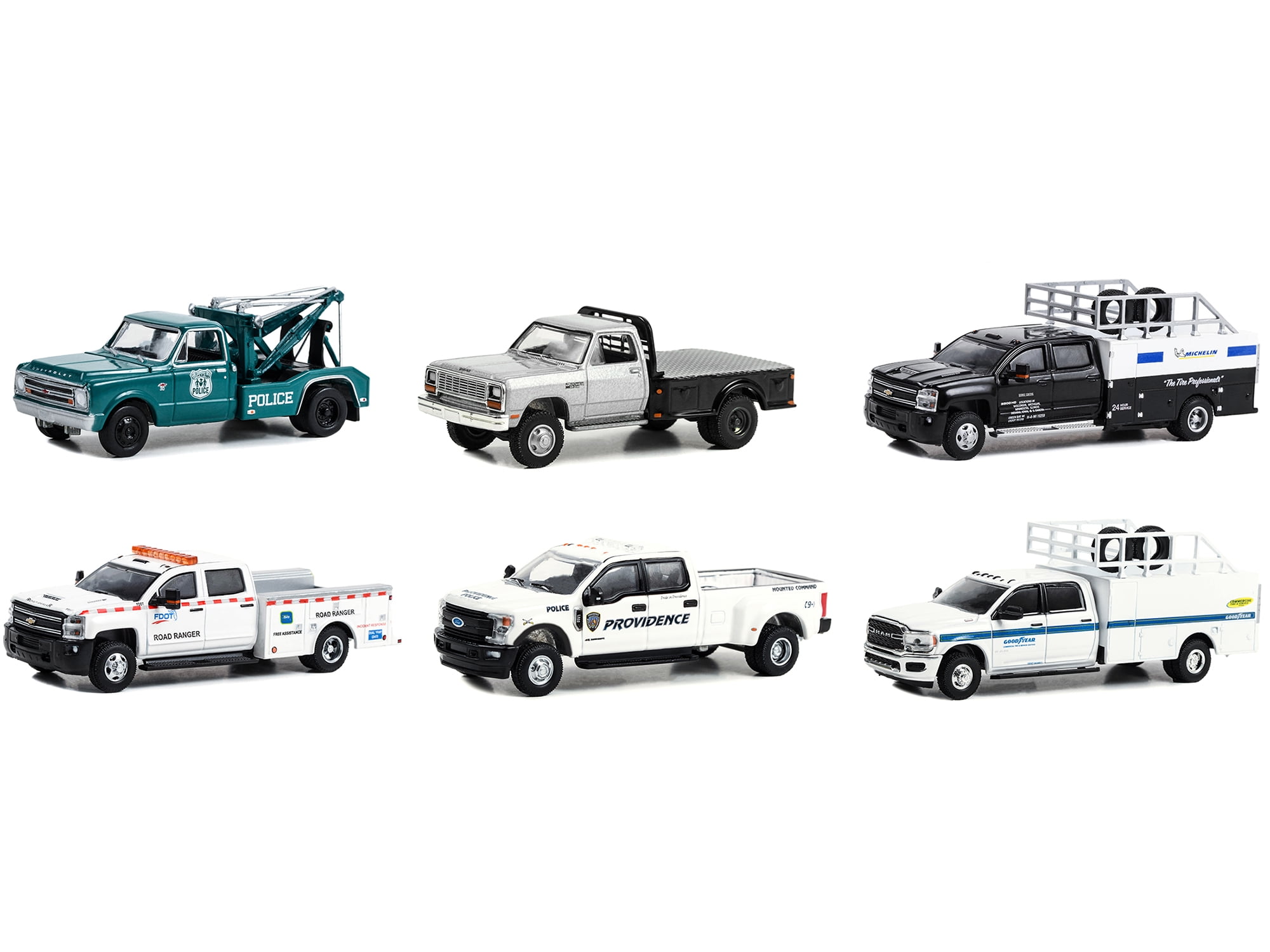 Diecast "Dually Drivers" Set of 6 Trucks Series 12 1/64 Diecast Model