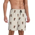 thumbnail image 2 of Kdxio Labrador Retriever Dog Print Mens Sleep Shorts Bottoms Soft Comfy Pajama Wear Pants with Drawstring Pockets, 2 of 7