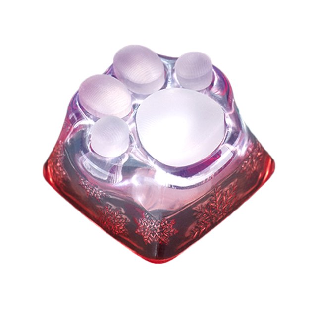 Tecla de resina con forma de pata de gato de dibujos animados, adorno decorativo para teclado