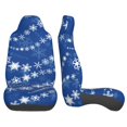 thumbnail image 3 of LNWH Car Seat Covers, Blue White Winter Snowflakes Car Interior Seat Covers - Universal Fit Most Cars, SUV, Trucks, 2pcs Car Seat Protectors, 3 of 8