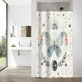 thumbnail image 4 of Bathroom Stall Shower Curtain 36x72, Boho Butterfly Floral Bath Curtain Abstract Vintage Sun Moon Shower Curtains Set for Bathroom, Water Resistant Polyester Fabric Washable Machine Wash, 4 of 5