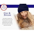 thumbnail image 6 of Blueberry Uniforms Navy Merino Wool Beanie Hat -Soft Winter and Activewear Watch Cap&nbsp;, 6 of 6