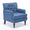 Blue, variant on Tcbosik Upholstered Accent Chair, Mid Century Modern Living Room Chair, Comfy Reading Chair, Armchair for Home Office, Easy Assembly, Beige