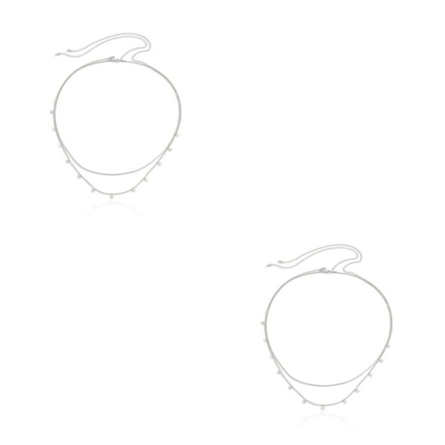 relayinert Silver Wide Application Chain Belt For Versatile Dressing Waist Chain Belt Chain Belt Y2K Body Chain 2Set