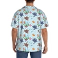 thumbnail image 3 of Sikiie Turtle Men's Wrinkle Free Untucked Cuban Shirt Business Casual Button Down Shirts Short Sleeve Shirt4X-Large, 3 of 5