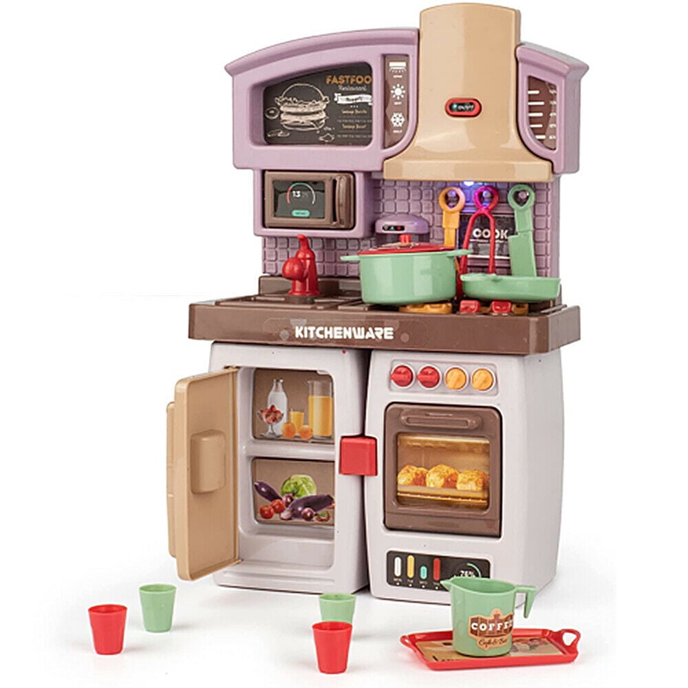 Kitchen Play Set For Kids Pretend Playset Baker Toy Cooking Toddler Girls Boy NE 