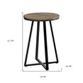 thumbnail image 4 of HomeRoots 489669 22 in. Round End Table, Black & Dark Taupe, 4 of 5