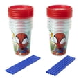thumbnail image 1 of Vasos con pajita para niños pequeños The First Years Spidey, 10 onzas, 10 unidades, 1 of 6