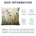 thumbnail image 5 of Creowell  Flowers Pillow Covers Garden Floral Throw Pillow Covers Modern Plants Grass Blossom Cushion Covers for Sofa Couch Square Coze Soft Grey White Flower Pillowcase, 5 of 5