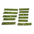 thumbnail image 4 of 12 etiquetas para caja de herramientas. Versátiles y fáciles de instalar. Etiquetas metálicas para cajones, armarios y almacenamiento en garaje. Verde, 4 of 8