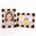 thumbnail image 4 of Concepts 5x7 Black & White Checkered Retro Gold Bordered Enameled Picture Frames with HD Clear Glass, Durable Wall or Tabletop Display Vertical/Horizontal (pack of 4), 4 of 7