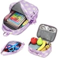 thumbnail image 4 of 3 Piece Daisy Print Backpack Insulated Lunch Box Pencil Pouch Set Waterproof Oxford Travel Daypack, 4 of 7