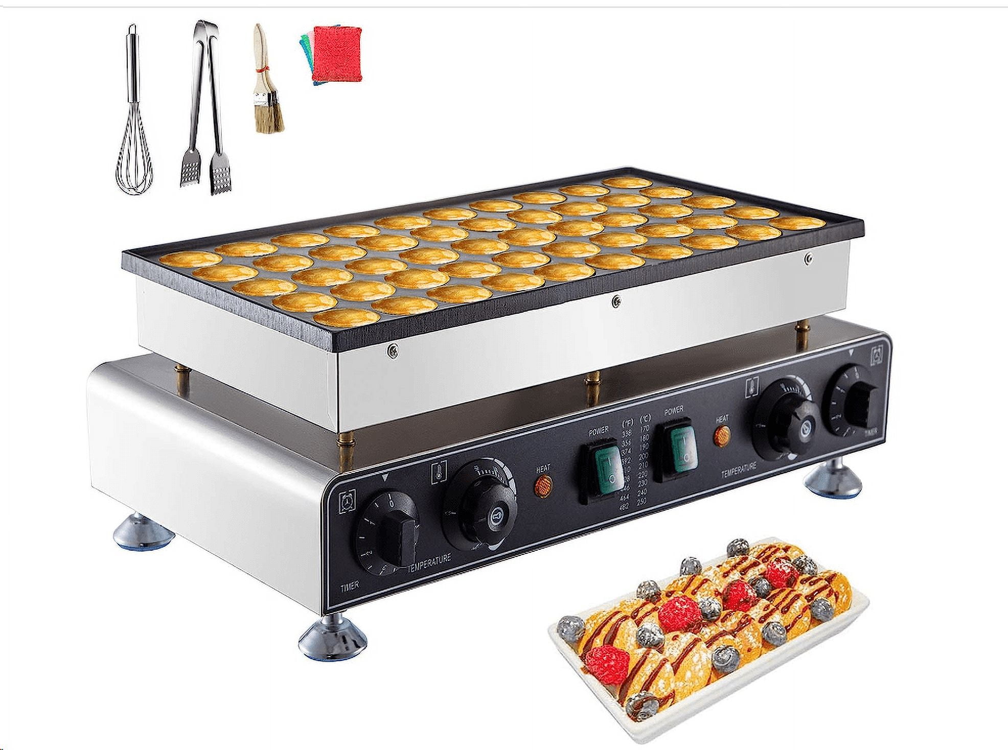 Stainless steel waffle maker round + heart-shaped round single hole 1.8inch heart-shaped 1.6"x1.6"x0.4"