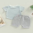 thumbnail image 4 of OUSITAID T-shirt à Manches Courtes à Manches Courtes avec Short à Taille Élastique pour Bébé, 4 of 9