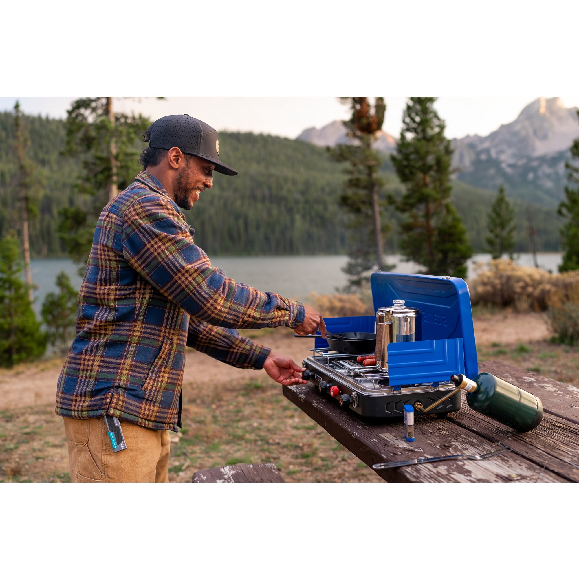 Stansport 2-Burner Propane Stove with Grill