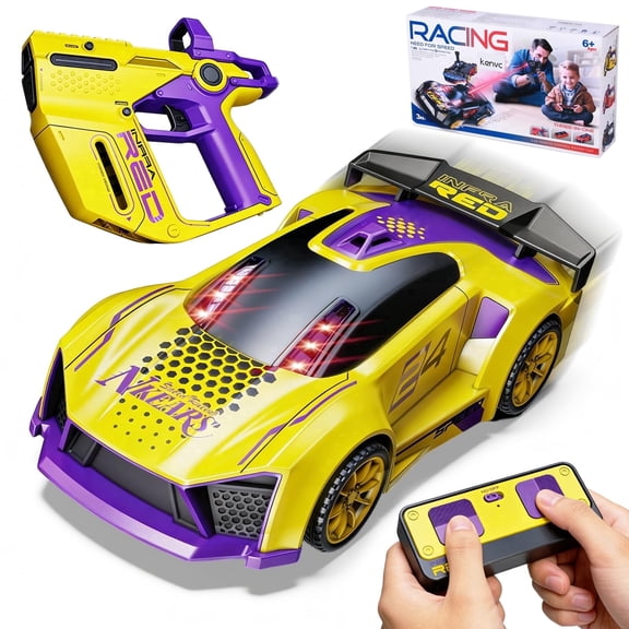 3 IN 1 Remote Control Car for Kids,2.4GHz RC Stunt Car Toys with Flip Effects,Racing and Drifting,Family-Friendly,Gift for Boys Girls,Yellow