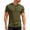 Army Green, variant on Men's Henley Short Sleeve Shirts Moisture Wicking Lightweight T-Shirts Casual Summer Basic Tee Shirt Red 3XL